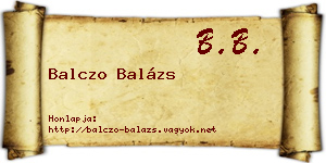 Balczo Balázs névjegykártya