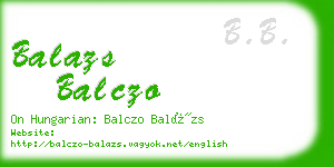 balazs balczo business card